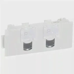 Розетка 2хRJ 45 - Программа Mosaic - категория 5е - FTP с механизмом быстрого подключения - 4 модуля - белый