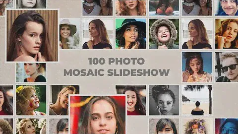 100 Photo Mosaic Slideshow Premiere Pro Templates