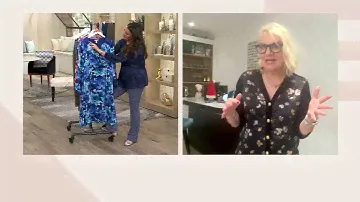 Isaac Mizrahi Live! Printed Floral Ruched Long Sleeve Wrap Dress on QVC
