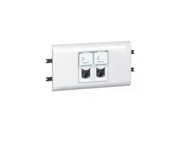 Розетка Legrand Mosaic DLP с суппортом для крышки 65мм 2xRJ45 кат.5e FTP 78673