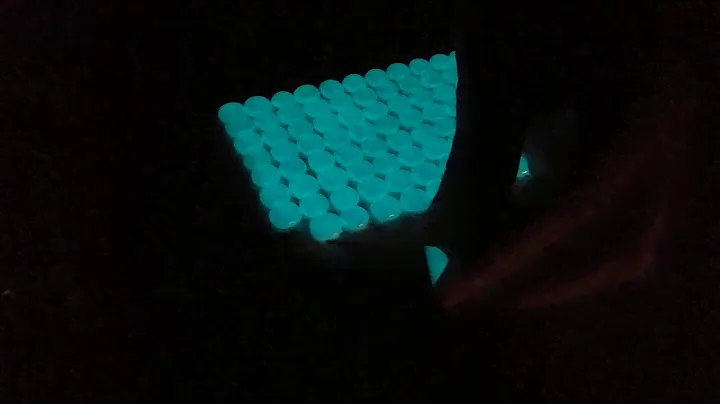 Cutting florescent mosaic with Montolit tools.