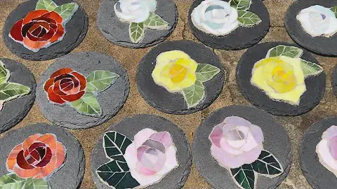 Ep. 108 A PAIR OF MOSAIC WINE GLASSES and Mosaic Roses for the Garden!