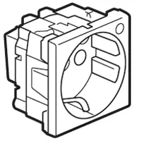 Legrand 077212 Mosaic Розетка 2К+З с индикатором-2 модуля-16А-250В-белая