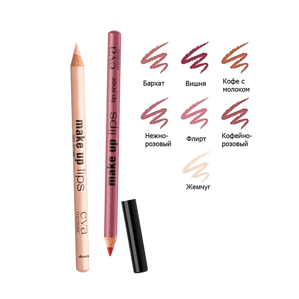 Eva Mosaic Карандаш для губ Make Up Lips тон флирт