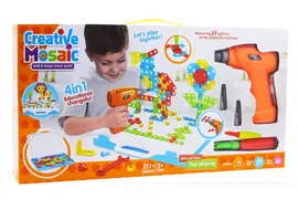 Развивающий конструктор-мозаика Creative Mosaic 4 in 1 с шуруповертом (237 деталей)