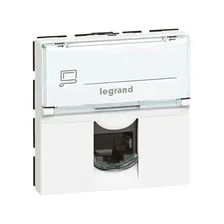 Розетка компьютерная Legrand Mosaic New RJ45 076555 2 модуля 5E FTP одноместная белая